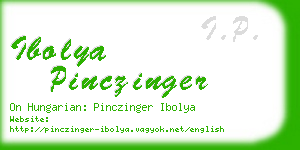 ibolya pinczinger business card